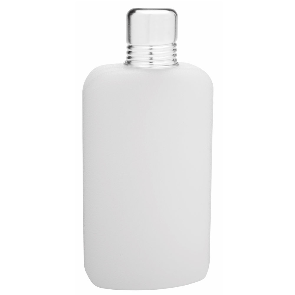 12oz Plastic Flask with Shot Cup Stainless STEEL Lid