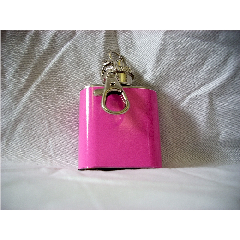 Pink 1oz Key Chain Flask