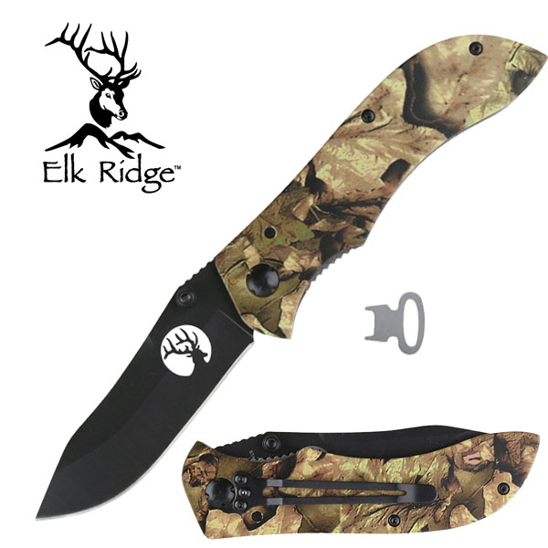 Elk Ridge Camo Liner Lock KNIFE