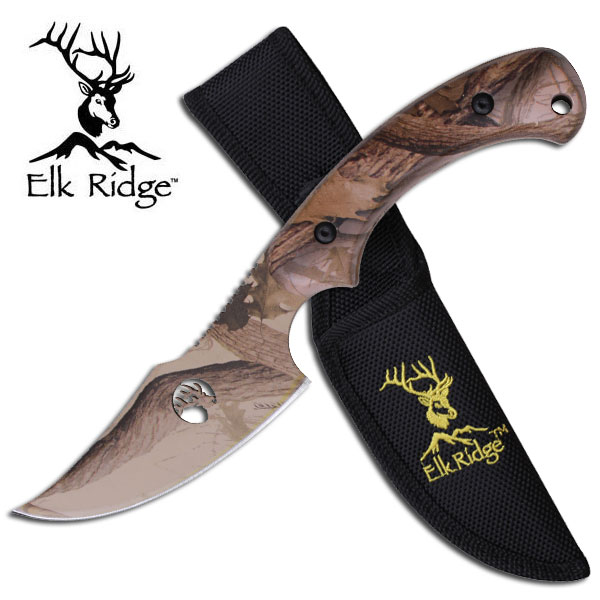 Elk Ridge Fixed Blade Camo Hunting KNIFE