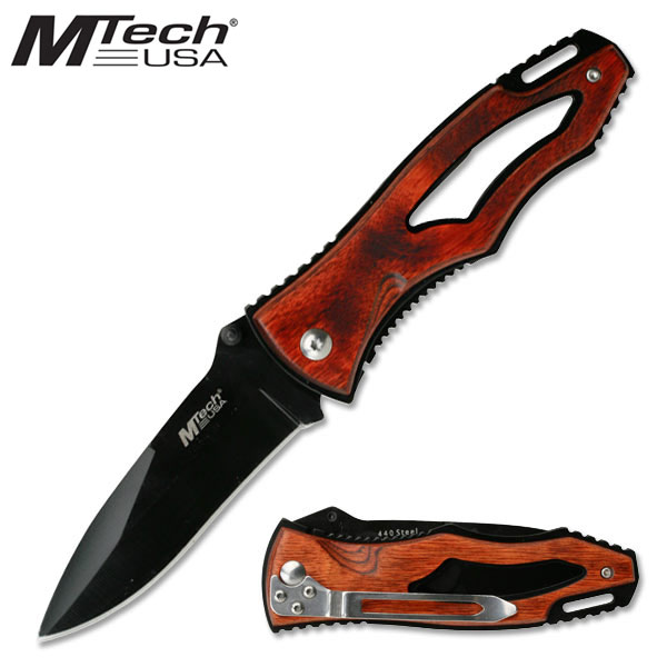 MTech Black Bladed Liner Lock Knife