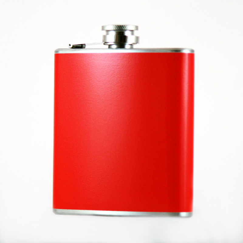 ''RED Hip Flask, 6oz''
