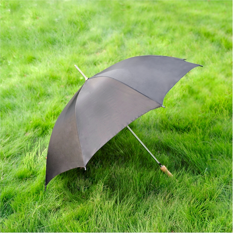Barton Outdoors Rain UMBRELLA - Solid Black - 48 Across - Rip-Resistant Polyester - Auto Open - Ligh