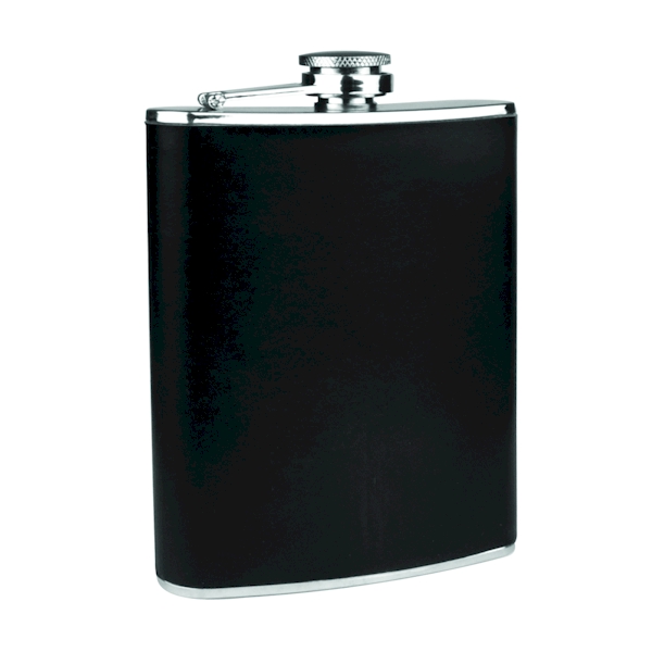 Stainless STEEL Flask with Black Wrap