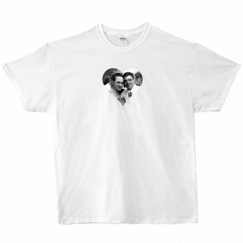 ''White Custom Printed T-SHIRT, 2XLarge''