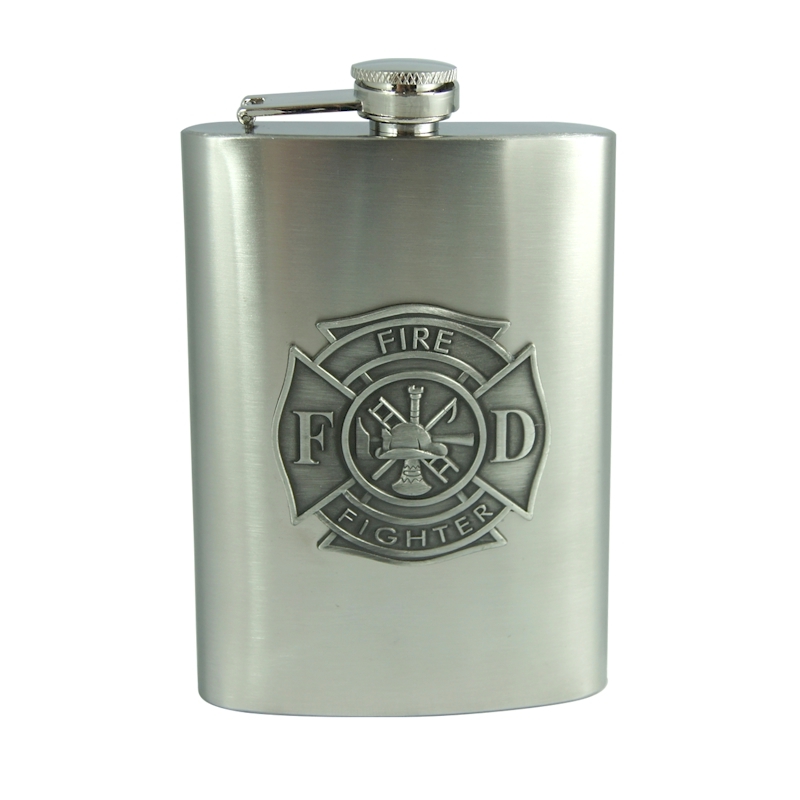 8oz FirE FightEr EmBlEm Flask
