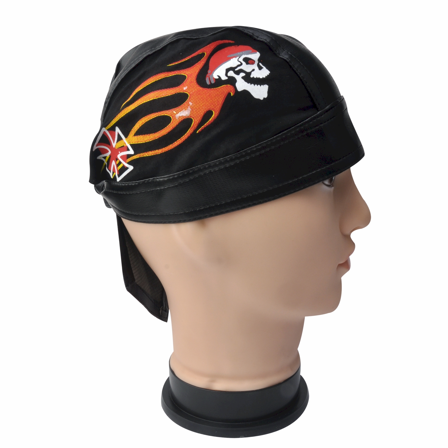 Flaming SKULL Biker Do Rag