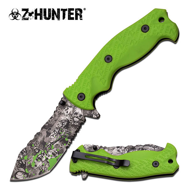 Z ? HUNTER - 9 Zombie Print Knife