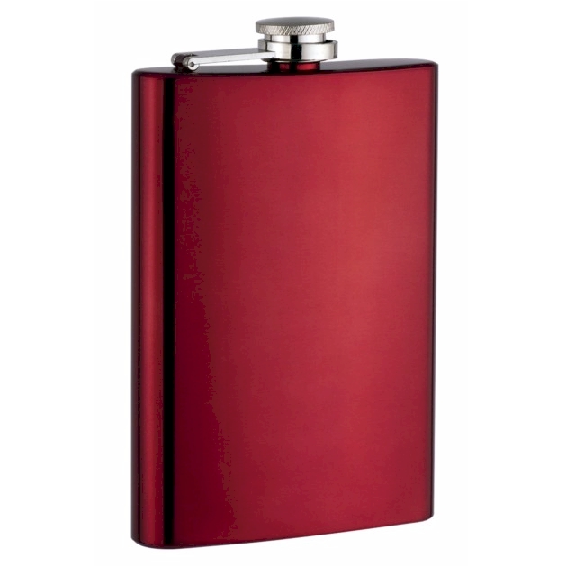 Neon RED 8oz Hip Flasks