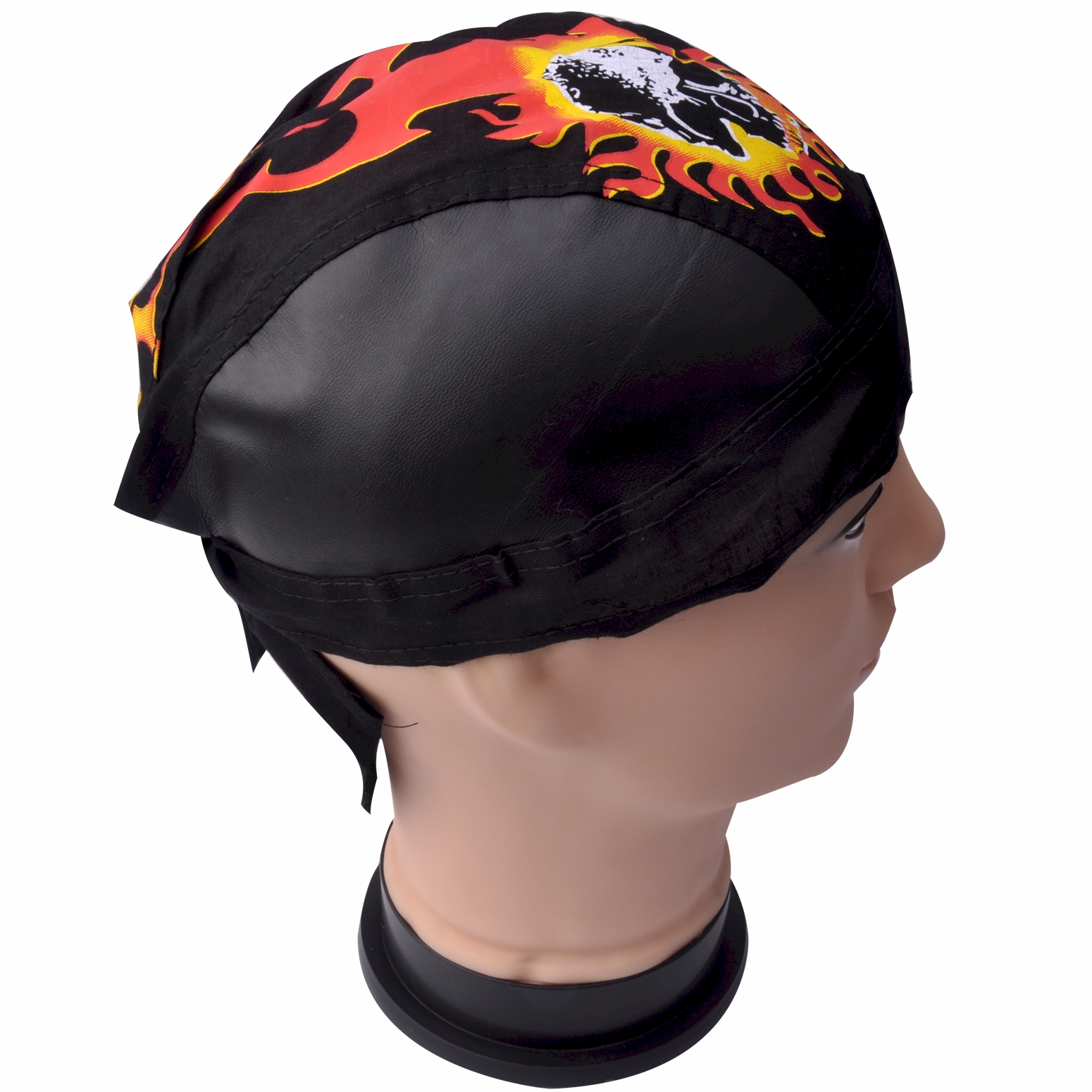 Skull and Flames Doo Rag