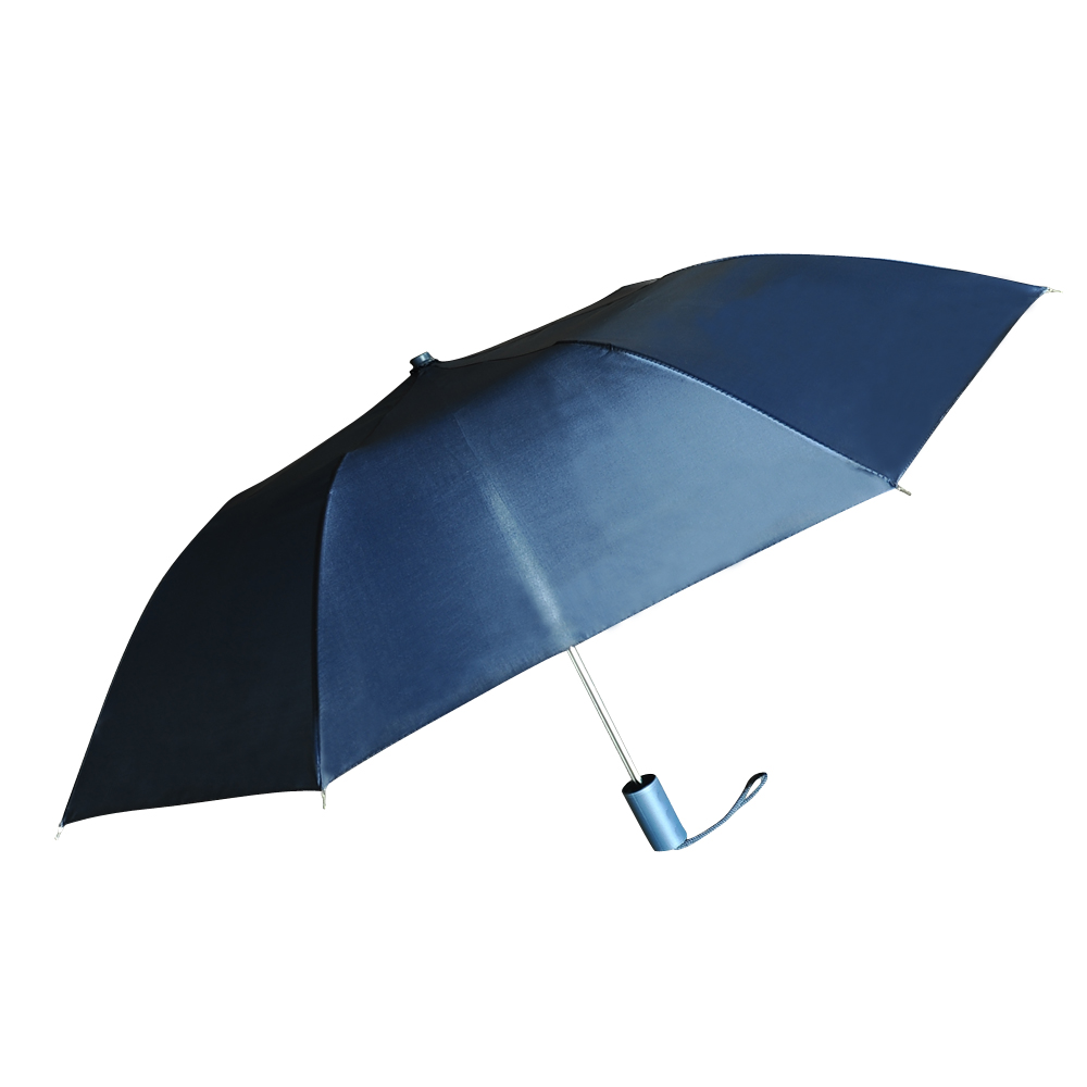 Compact UMBRELLA - Navy Blue - Great for Travel - Lightweight - 41 Canopy - 20.5 Long When Open - Pu