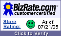 BizRate Customer Certified (GOLD) Site