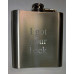 Custom Engraved Hip Flask Holding 6 oz - Stainless Steel, Rustproof, Pocket Size, Screw-On Cap - Metallic Grey Finish Ideal for Personalization