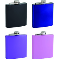 6oz Powder Coated Colored Hip Flasks 6oz Powder Coated Colored Hip Flasks
