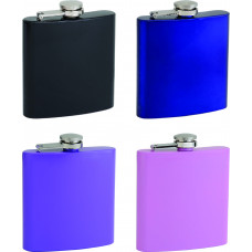 6oz Powder Coated Colored Hip Flasks