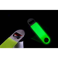 Stainless Steel Bottle Opener with Plastic Glow in the Dark Coating