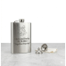 Custom Engraved Hip Flask Holding 8 oz - Metallic Grey, Stainless Steel, Leakproof, Rustproof Finish
