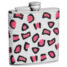 Rhinestone Hip Flask Holders with Leopard Patterns