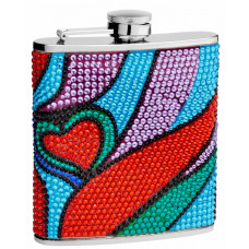 6 Oz. Hip Flask Holders with Heart Patterns