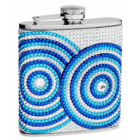 6 Oz. Hip Flask Holders with Circle Patterns