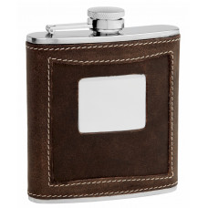 6 Oz. Distressed Genuine Leather Hip Flask Holders