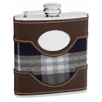 Hip Flask Holders with Faux Leather Accents