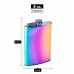 8oz Rainbow Colored Hip Flask