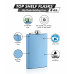 Baby Blue 8oz Hip Flask