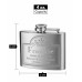 6 PK of 4oz Personalized Engraved Custom Hip Flask