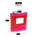 2-Tone Pink Hip Flask with Engraving