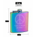 6oz Rainbow Colored Hip Flask