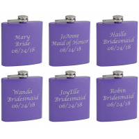 6 Oz. Hip Flask Holders for Bridesmaid 6 Oz. Hip Flask Holders for Bridesmaid