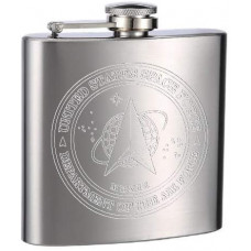 Hip Flask Holding 6 oz -  Space Force Design - Pocket Size