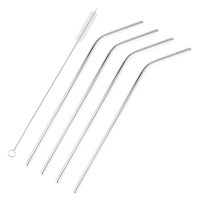 Stainless Steel Straws w/ Cleaning Brush, Universal Fit 16-50oz Tumblers & Cups, 4PK Stainless Steel Straws w/ Cleaning Brush, Universal Fit 16-50oz Tumblers & Cups, 4PK