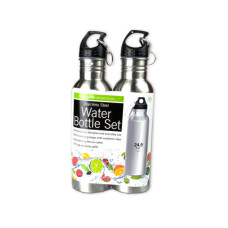 24 oz. Stainless Steel Sports Bottle Set