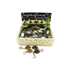 Inspirational Zen Stones Key Chains Countertop Display