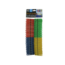 Multi-Colored Plastic Clothespins