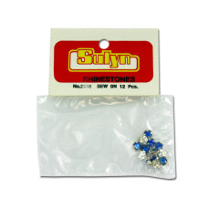 Sew-On Blue Rhinestones