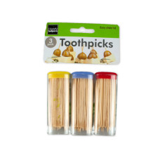 Toothpicks in Easy Slide Travel Containers