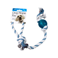 Dog Rope Toy with Plastic Ball