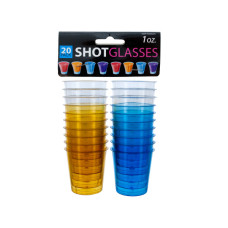 1 oz. Clear Plastic Shot Glasses