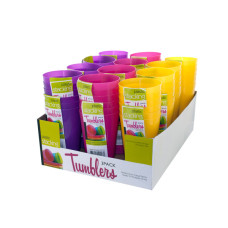 12 oz. Plastic Stacking Tumblers Countertop Display
