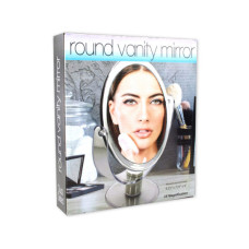 Dual Sided Round Stand Up Vanity Mirror