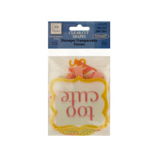 Clear Cut Baby Girl Shapes with Glitter Accents
