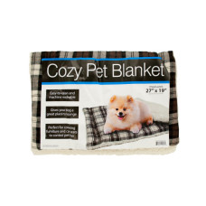Cozy Plaid Pet Blanket with Fleece Padding