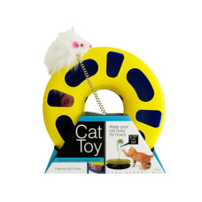 Ball Track Cat Toy with Mouse Swatter