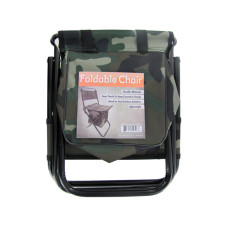 Camouflage Foldable Chair with Zipper Gear Pouch