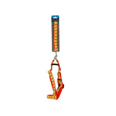 Paw Print Dog Leash & Adjustable Harness