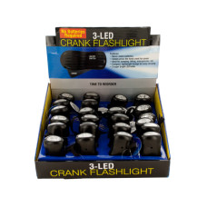 LED Crank Flashlight Countertop Display