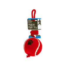 Jumbo Tennis Ball with Rope Dog Toy